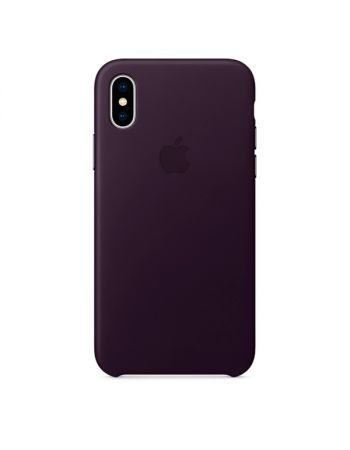 Чехол для iPhone Apple iPhone X Leather Case Dark Aubergine